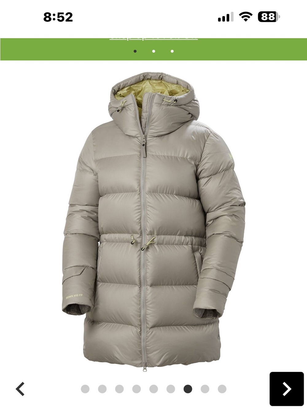 Helly Hansen Women's Puffer Parka in Taupe Gray